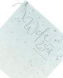 UK Greetings anniversary greeting card for wife with sparkling hearts and stars design, celebrating 25th anniversary.