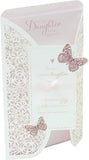 UK Greetings for You Daughter laser-cut birthday card featuring intricate design and heartfelt message, perfect for celebrating her special day.
