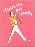 UK Greetings Freddie Mercury Mother's Day card featuring a colorful design and vibrant artwork, perfect for celebrating moms.