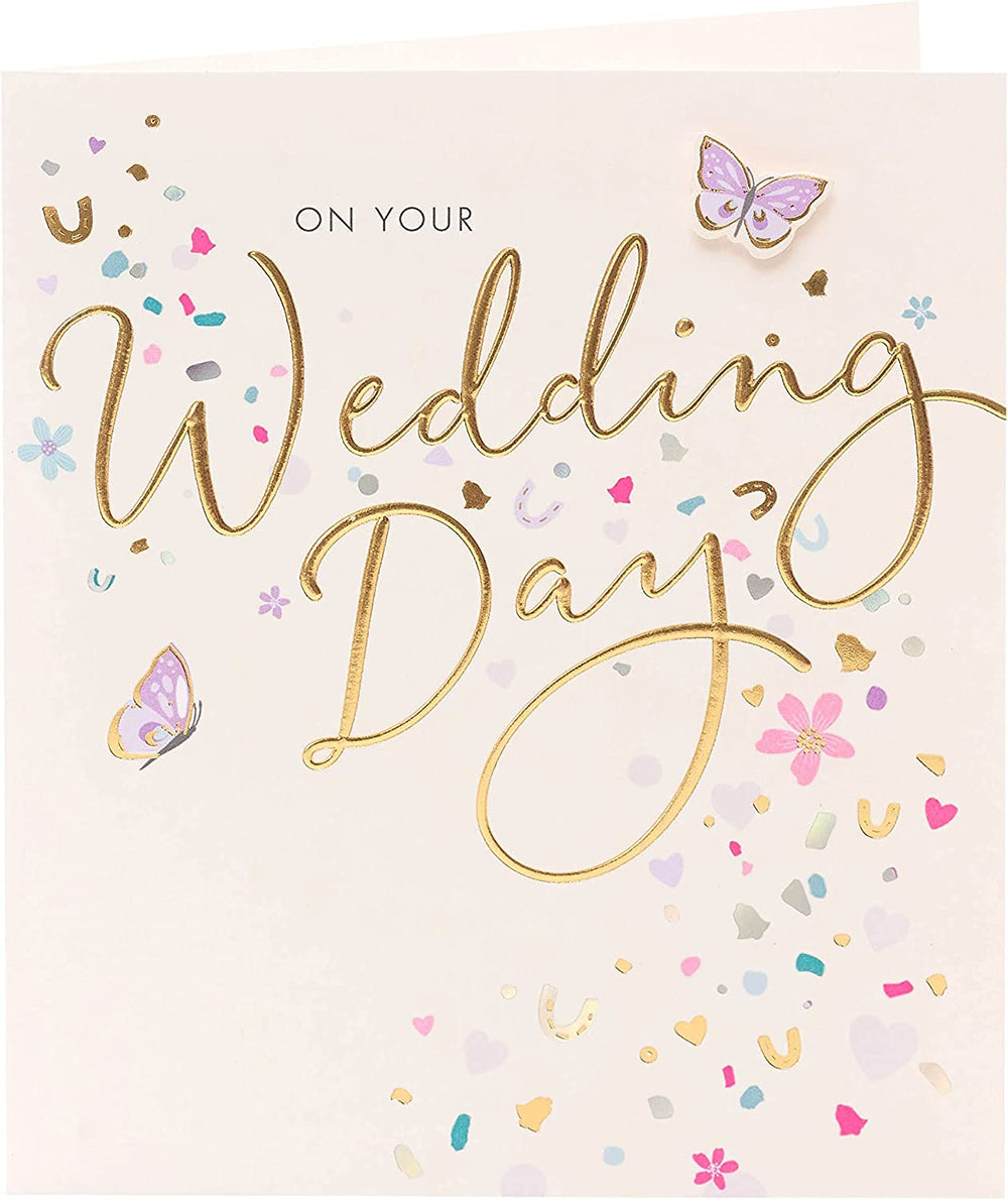 UK Greetings Friend contemporary wedding greeting card with elegant design and heartfelt message for special occasions.