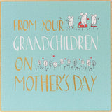 UK Greetings Mother's Day greeting card from grandchildren, featuring colorful design and heartfelt message for moms.