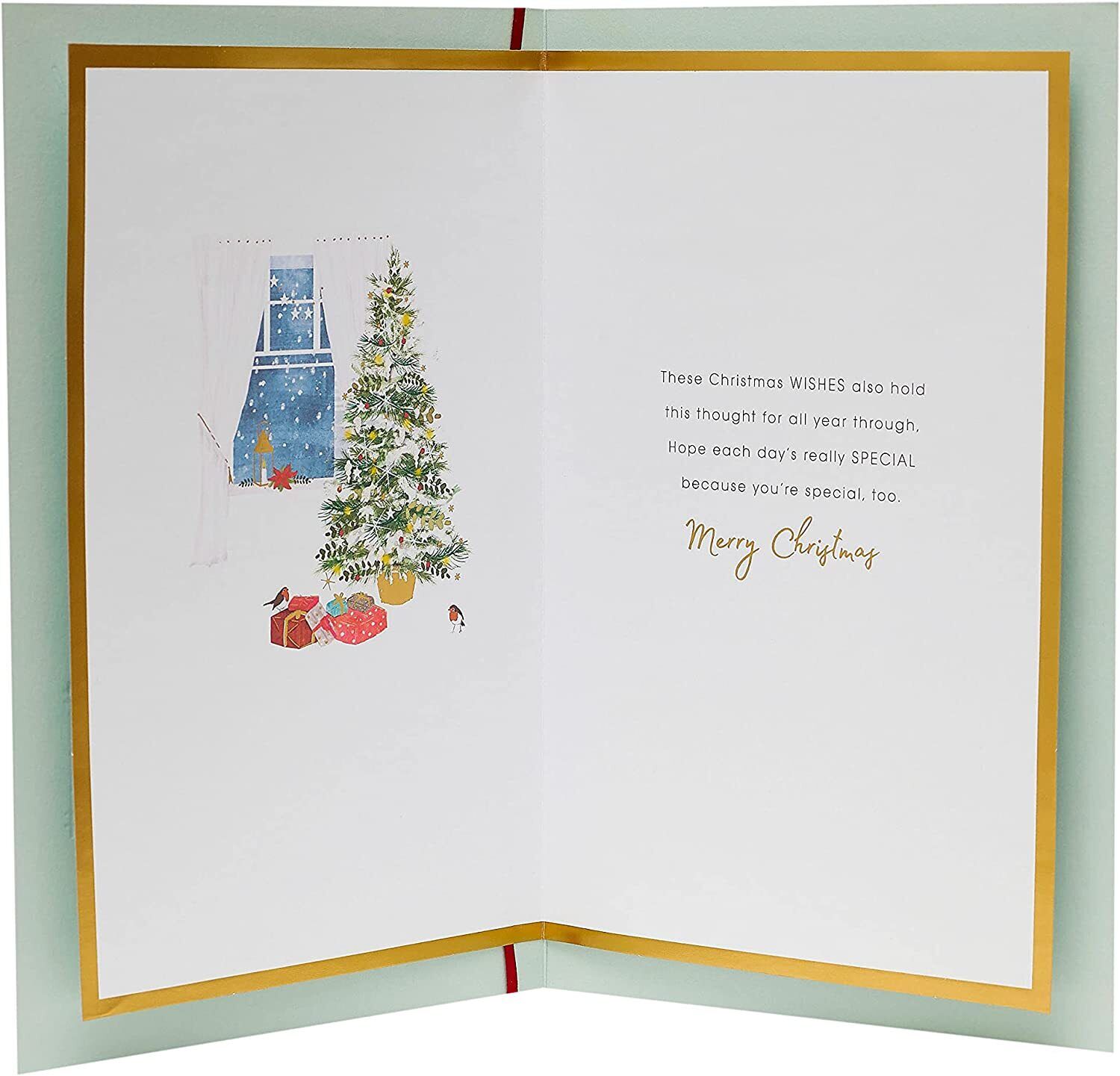 UK Greetings Christmas card featuring a front door scene with someone special, perfect for holiday greetings and seasonal cheer.