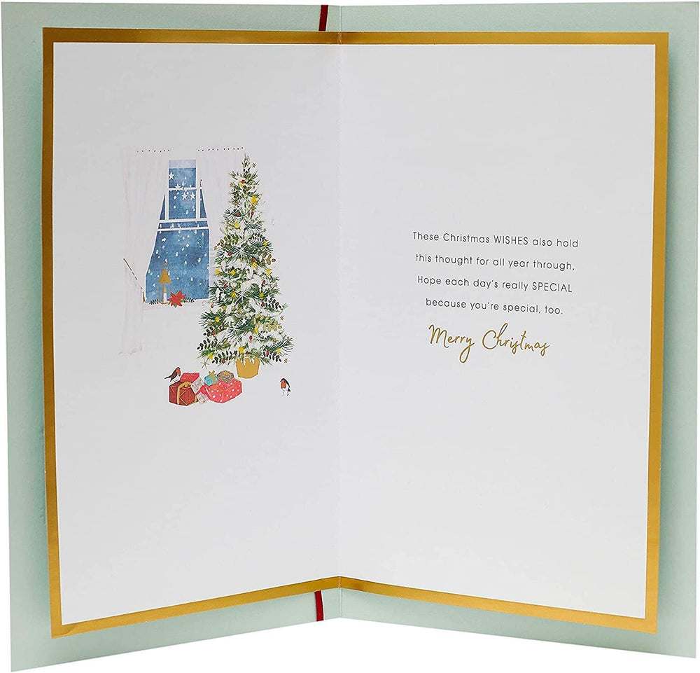 UK Greetings Christmas card featuring a front door scene with someone special, perfect for holiday greetings and seasonal cheer.
