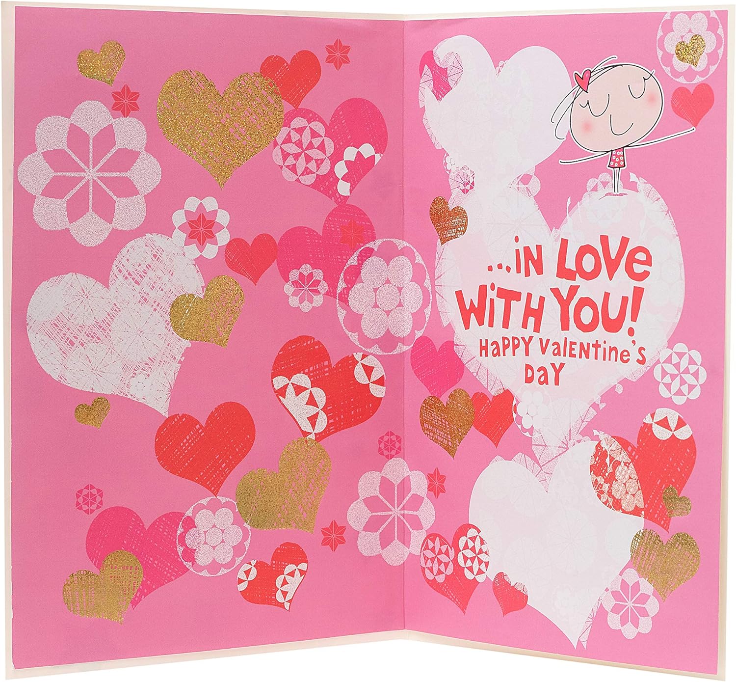 UK Greetings fun Valentine's Day card for wife with colorful design and a 100% gorgeous Valentine's badge included.