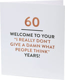 UK Greetings funny 60th birthday greeting card featuring humorous design and colorful artwork, perfect for celebrating a milestone.
