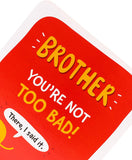 UK Greetings funny and bright brother birthday card featuring colorful illustrations and cheerful design for celebrating brothers.
