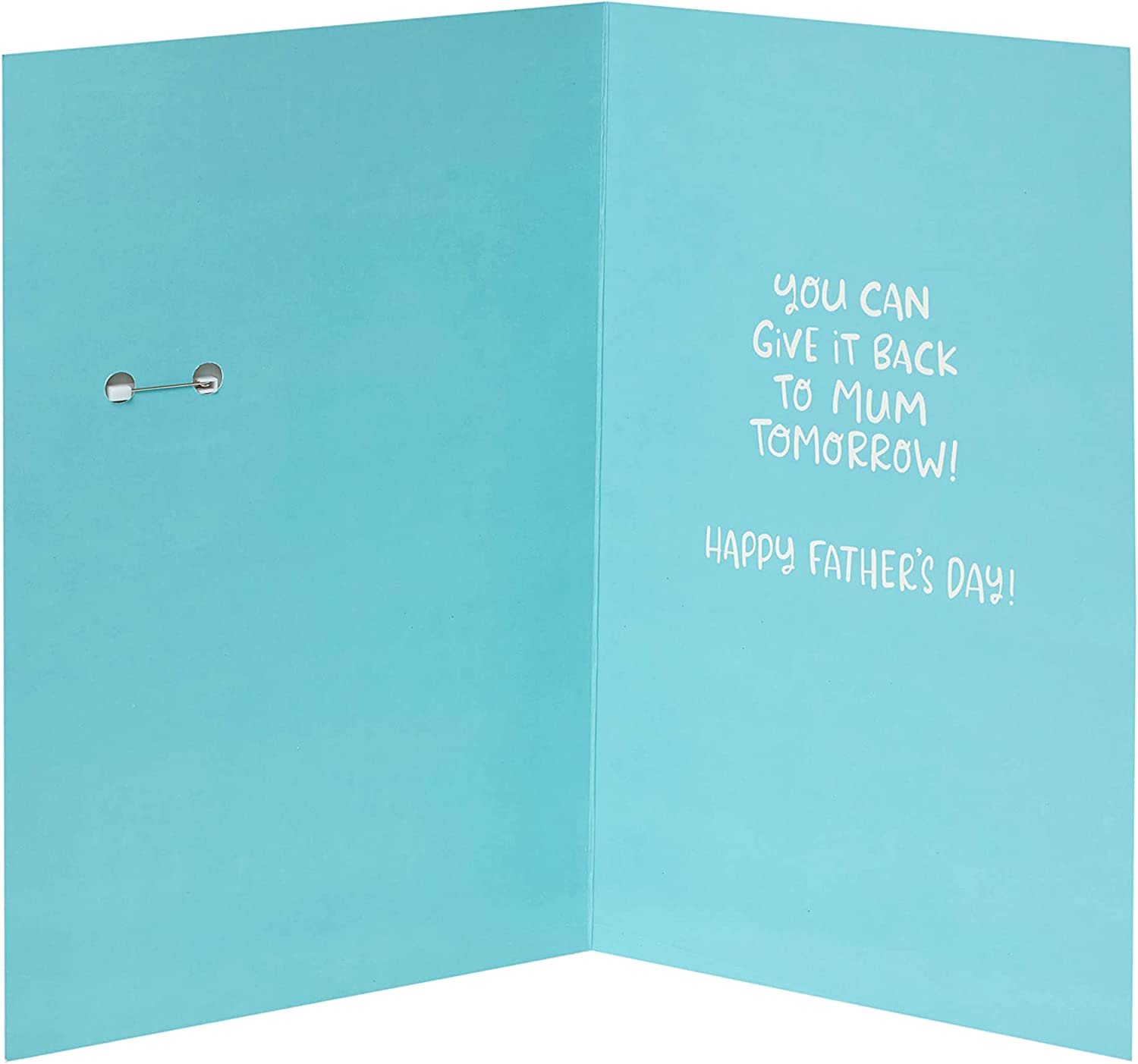 UK Greetings Funny Chimp Badge Father’s Day Card featuring a playful chimp illustration and humorous design.