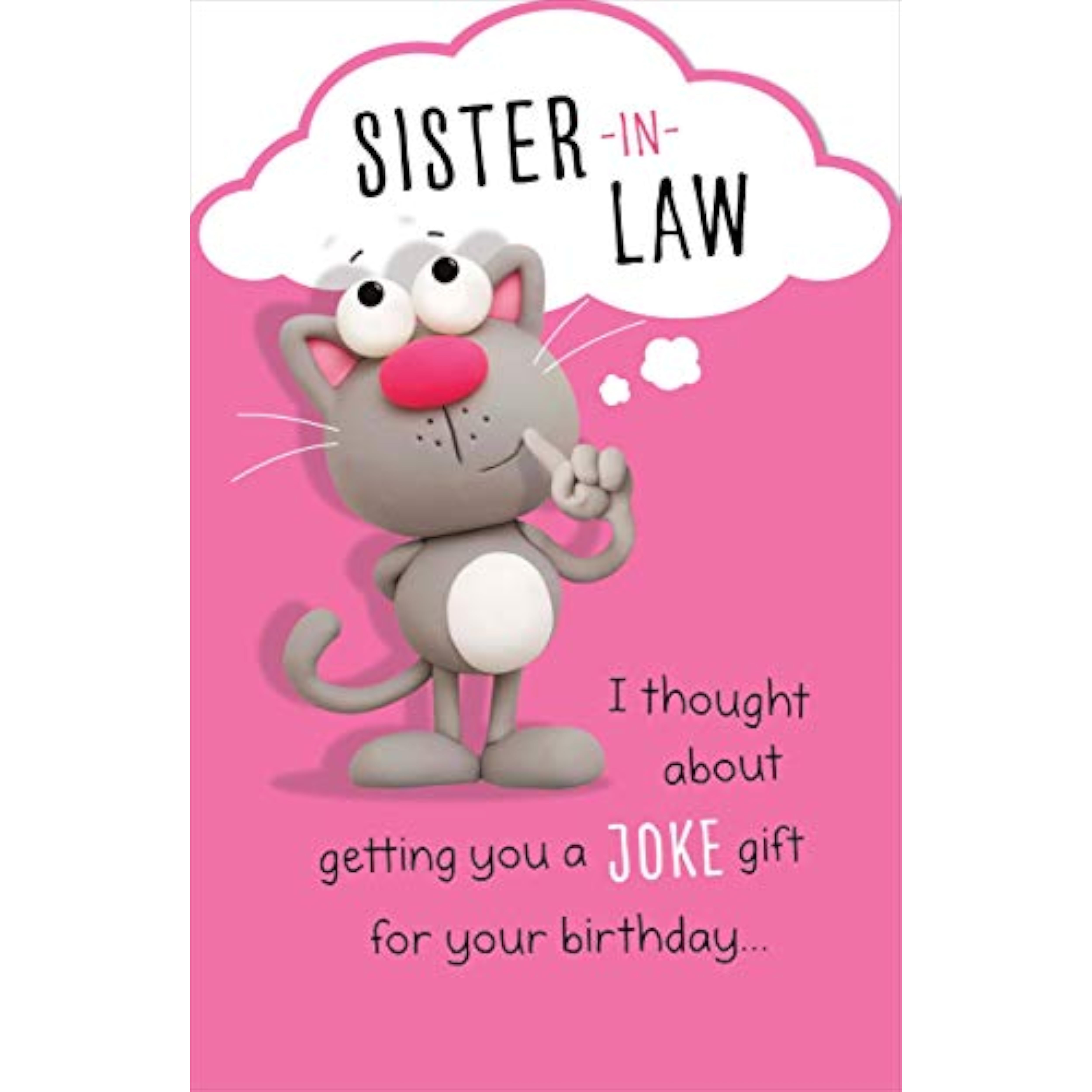 UK Greetings funny sister-in-law birthday card featuring humorous design and message for celebrating your brother's wife.