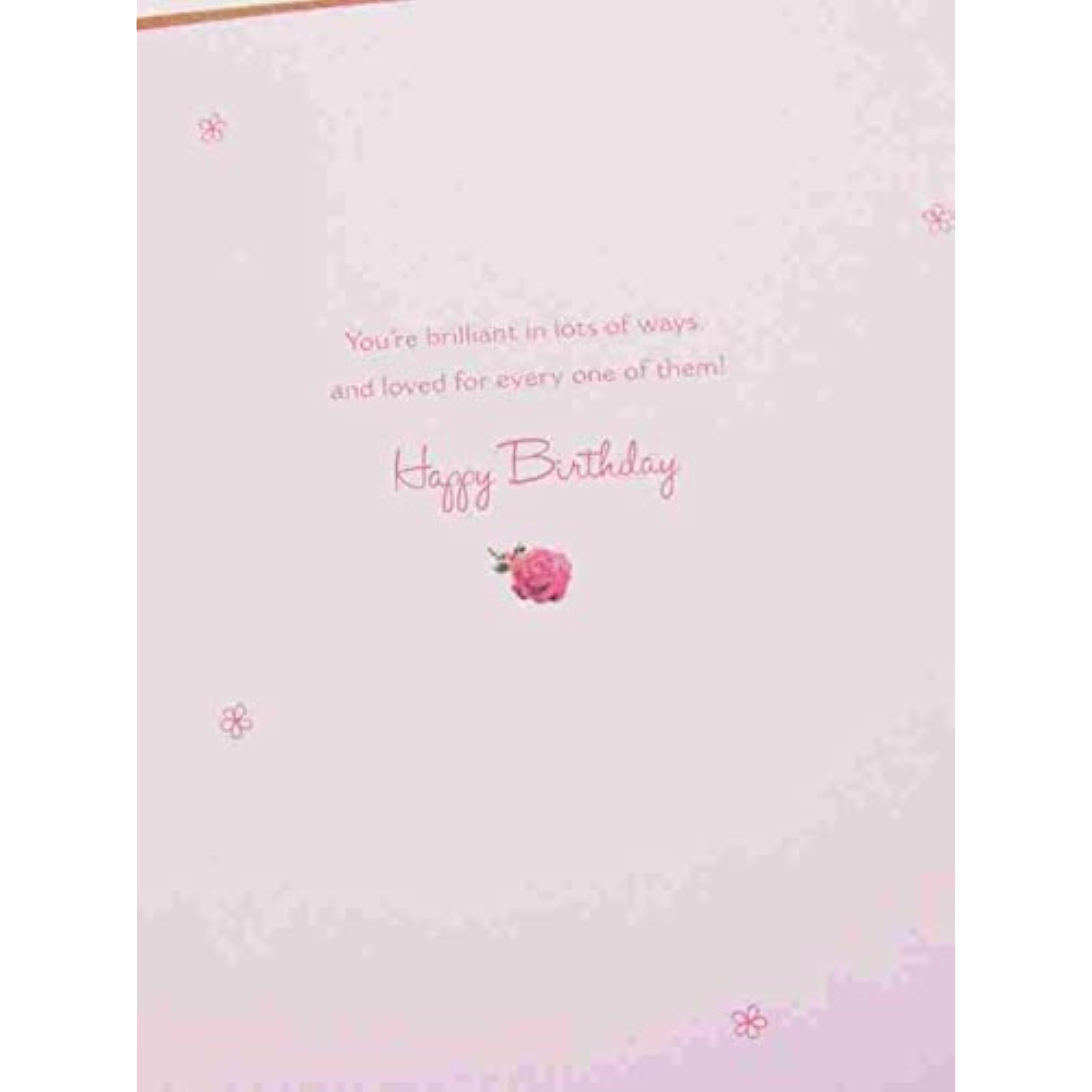 UK Greetings greeting card featuring a girl in a pink dress holding a bird, perfect for a granddaughter's birthday.