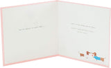 UK Greetings girlfriend Valentine's Day card featuring a cute sausage dog couple design with envelope.