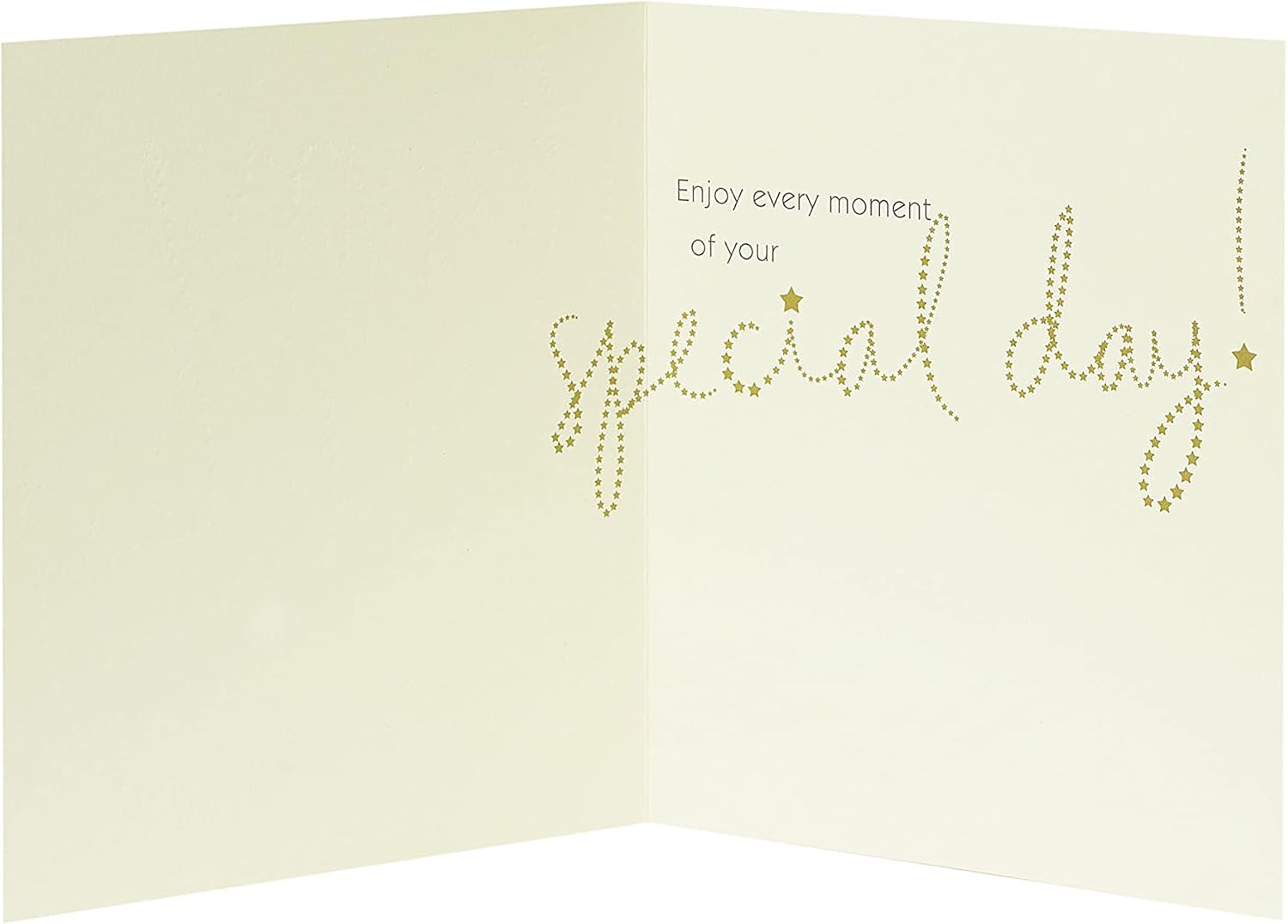 UK Greetings Golden Stars Happy Birthday greeting card featuring shiny gold stars and festive "Happy Birthday to You" message.
