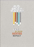 UK Greetings Good Luck in Your Exams greeting card from Camden Graphics range, featuring colorful exam-themed design.