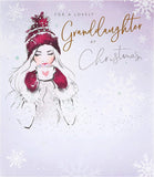 UK Greetings Granddaughter Christmas Card featuring festive holiday design and heartfelt greeting for granddaughter.