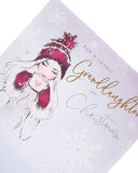 UK Greetings granddaughter Christmas card featuring festive design and heartfelt message, perfect for holiday greetings.