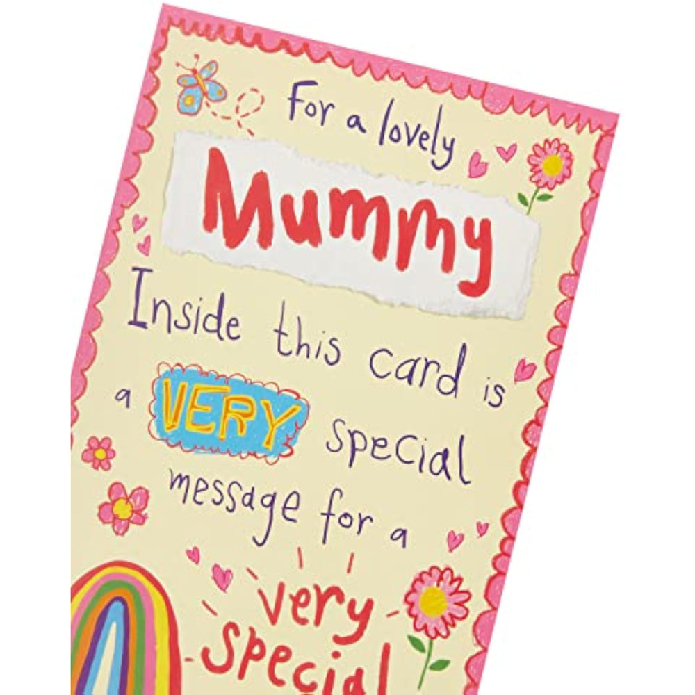 UK Greetings Groovy Design Mummy birthday card featuring colorful, fun artwork for celebrating a special occasion.