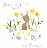 UK Greetings Happiness Blooms Easter greeting card featuring floral designs and embellished details for celebrating Easter.