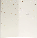 UK Greetings Happy 60th Birthday Card with hanging keepsake, featuring colorful birthday design and decorative elements.