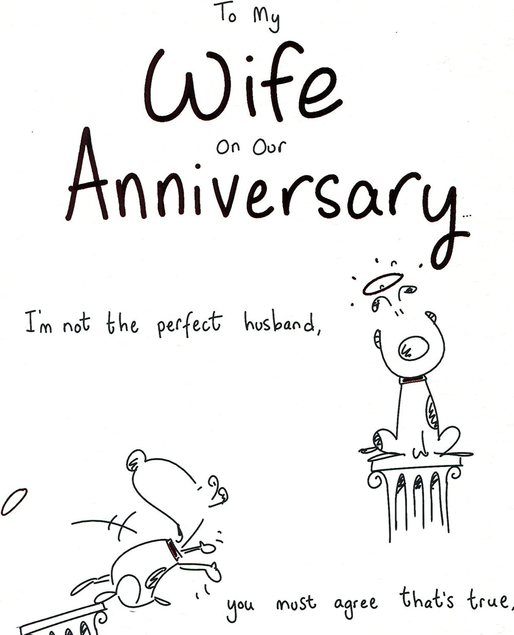 UK Greetings anniversary greeting card for wife featuring heartfelt message, perfect for celebrating special moments together.