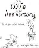 UK Greetings anniversary greeting card for wife featuring heartfelt message, perfect for celebrating special moments together.