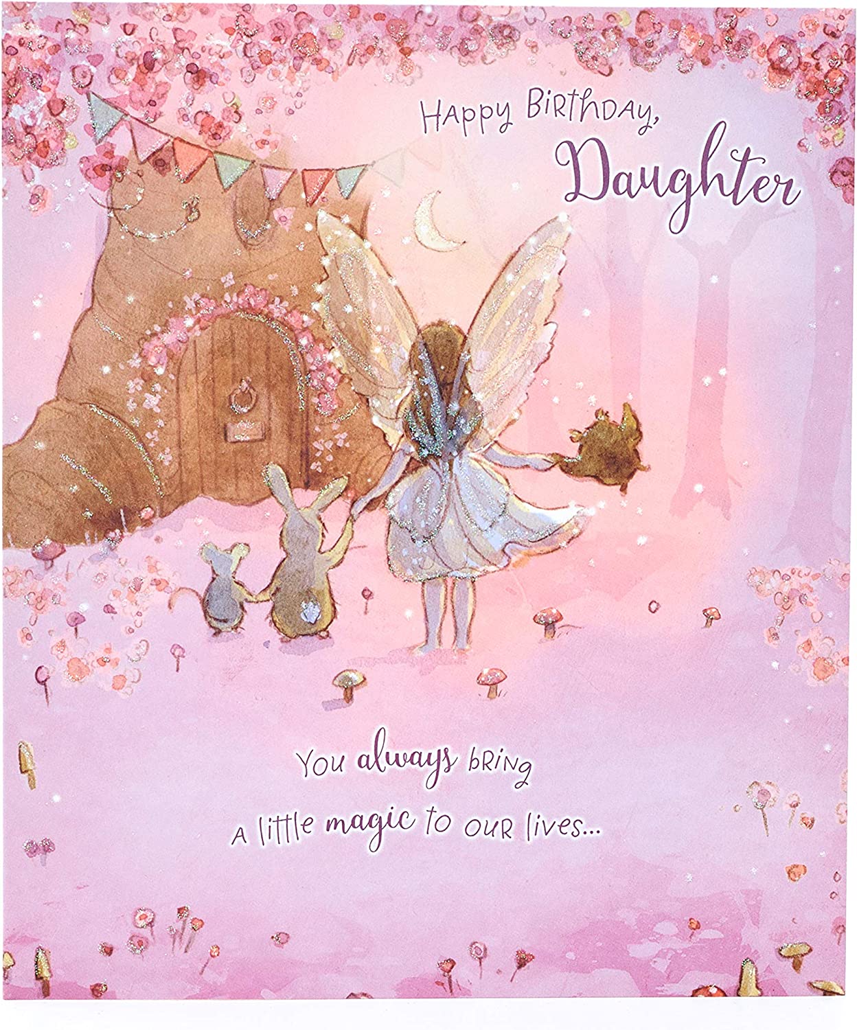 UK Greetings Happy Birthday Daughter Card featuring a Spellbound Fairy design, perfect for celebrating special occasions.