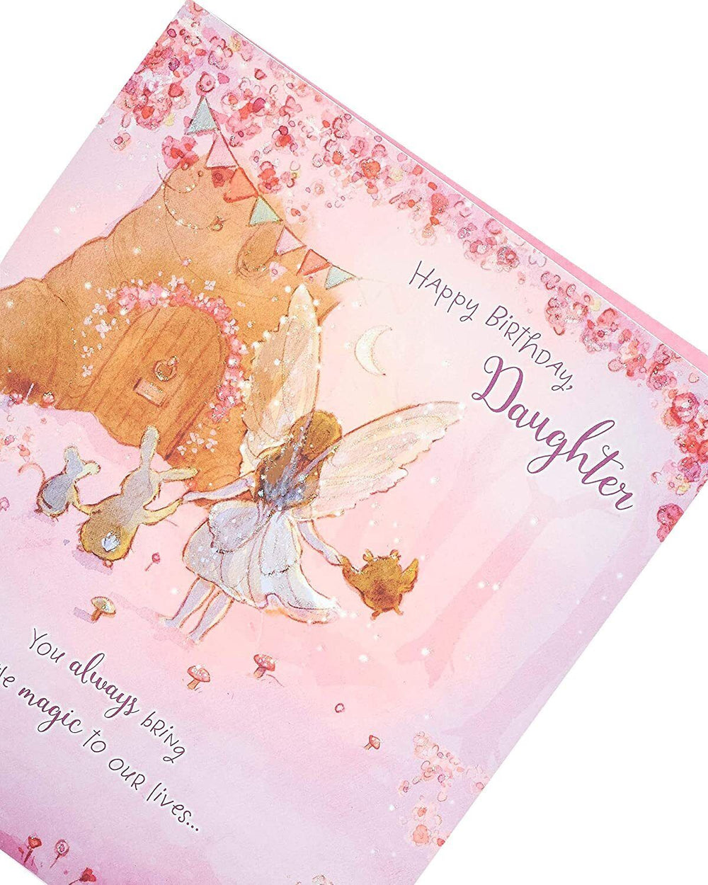 UK Greetings Happy Birthday Daughter card featuring a spellbound fairy design, ideal for celebrating special occasions.