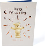 UK Greetings Father's Day card featuring a heartfelt message, designed to celebrate dad on Father's Day with cheerful graphics.
