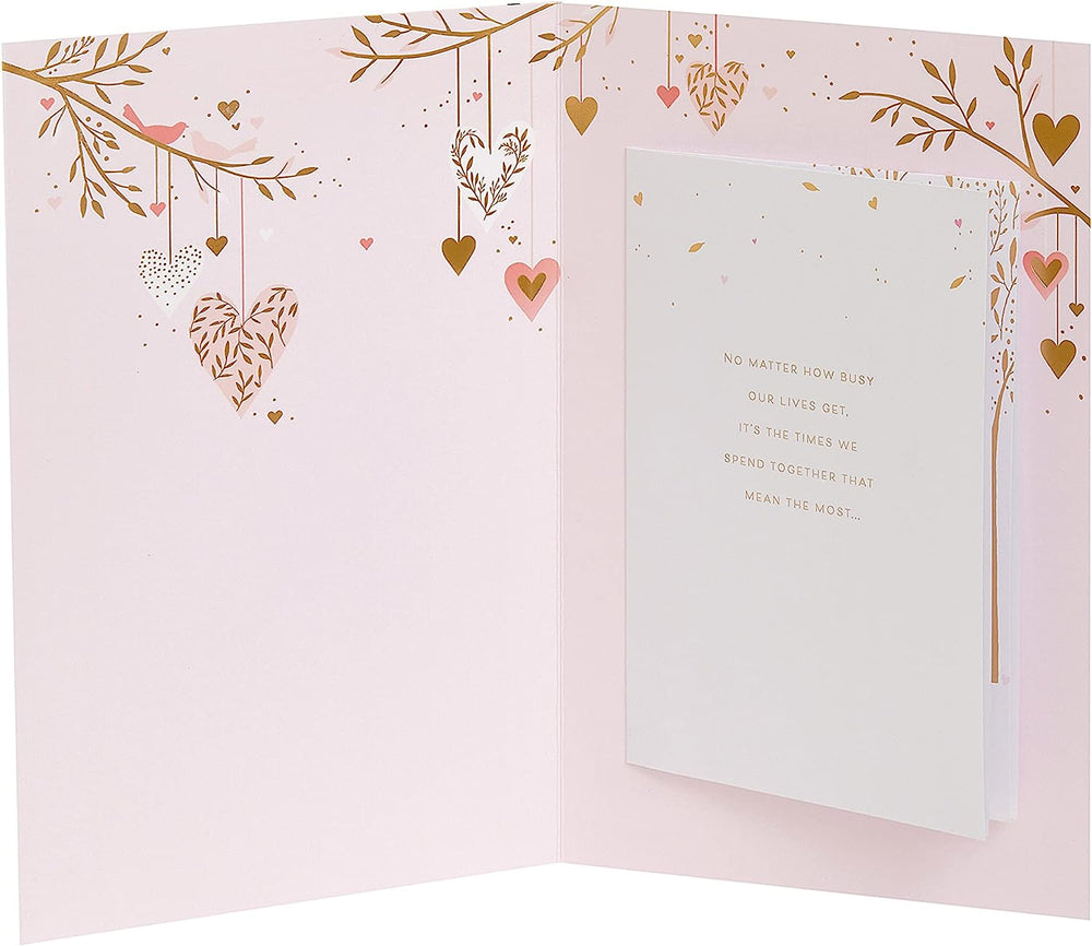UK Greetings Heart Tree Wife Birthday Card with colorful heart-themed design, perfect for celebrating her special day.