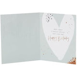 UK Greetings Hearts Design Husband Birthday Card with romantic heart illustrations for celebrating your husband's birthday.