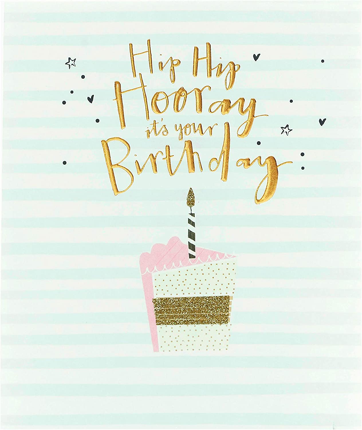 UK Greetings Hip Hip Hooray Friend birthday greeting card with colorful design and cheerful message for celebrating friends.