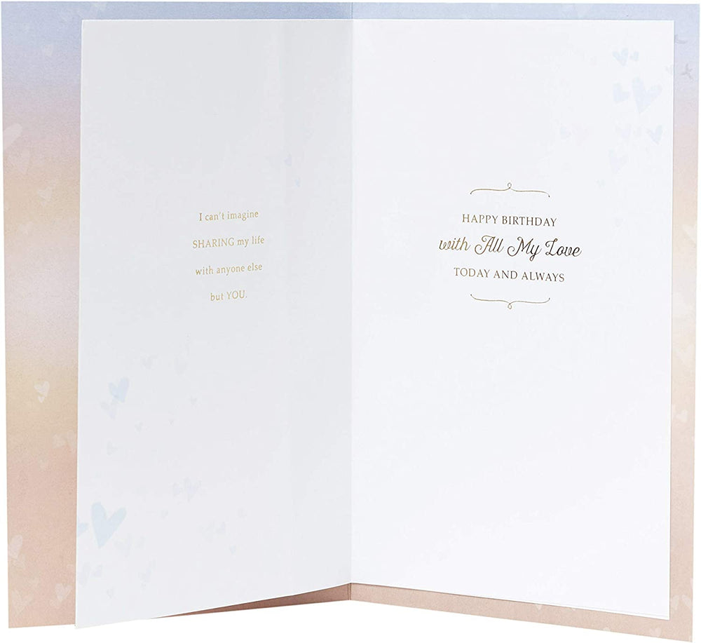 UK Greetings husband birthday card with lovely words, featuring cheerful design and heartfelt message for celebrating his special day.