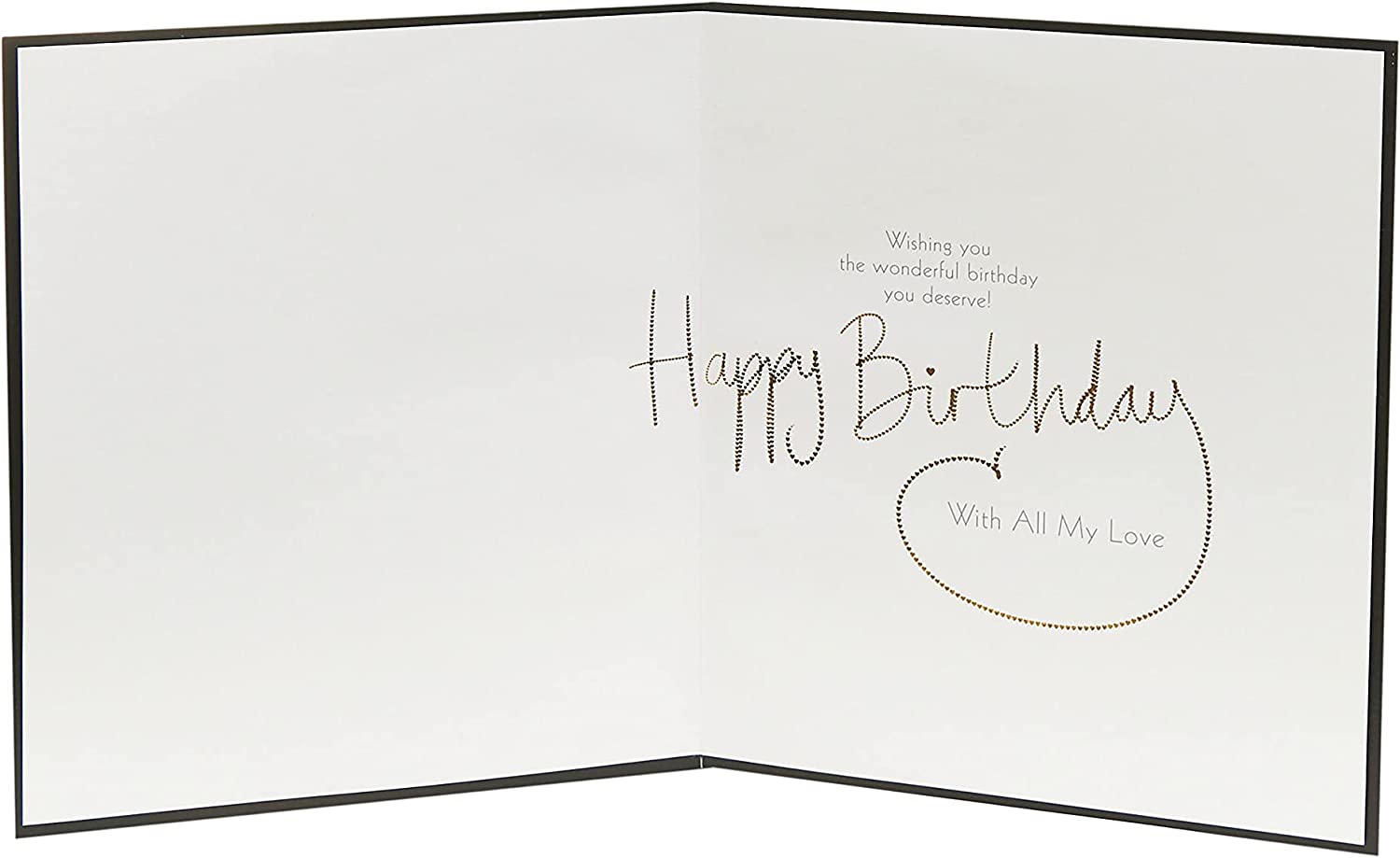 UK Greetings husband birthday card featuring a golden heart and sentimental verse, perfect for celebrating special occasions.