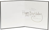 UK Greetings husband birthday card featuring a golden heart and sentimental verse, perfect for celebrating special occasions.