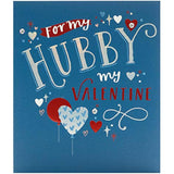 Blue UK Greetings Husband Valentine's Day greeting card with matching envelope, featuring a heartfelt design for special occasions.