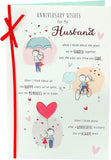 UK Greetings wedding anniversary greeting card for husband, featuring a heartfelt design suitable for celebrating special milestones.
