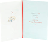 UK Greetings wedding anniversary greeting card for husband, featuring heartfelt wishes and decorative design.
