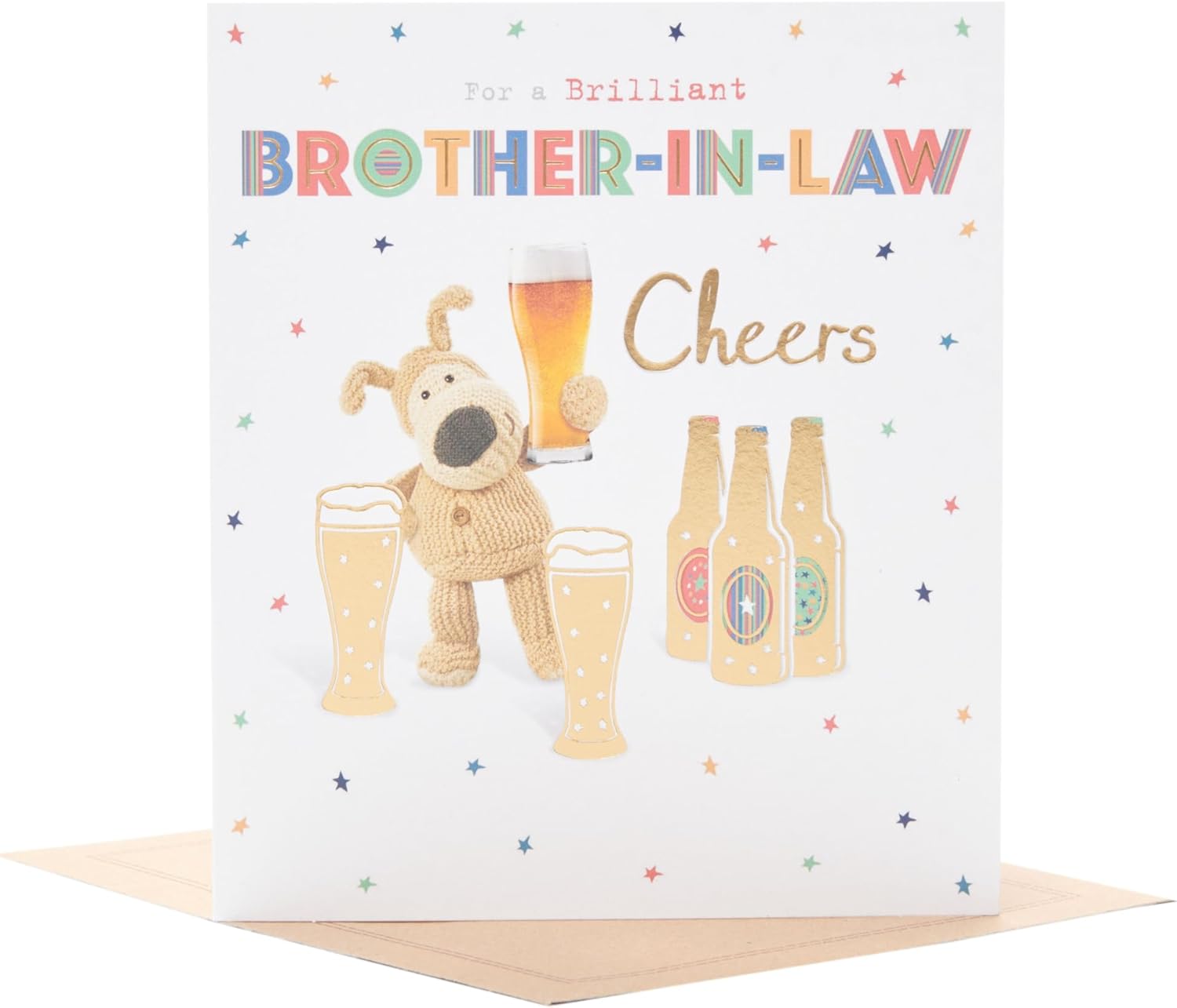UK Greetings Brother-in-Law 55th Birthday greeting card, featuring colorful design and festive message.