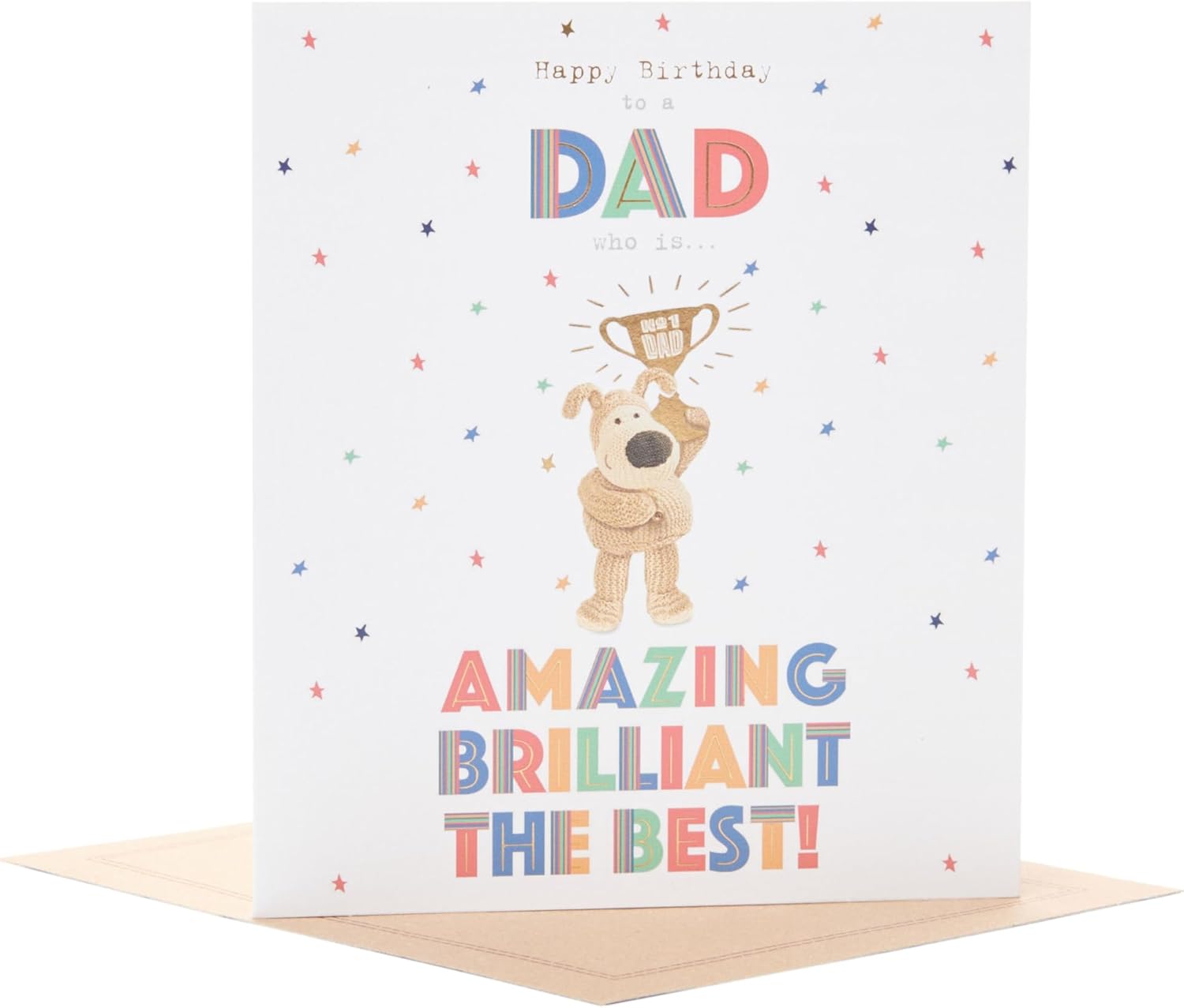 UK Greetings birthday greeting card for dad with the number 55, featuring colorful and festive design for special occasions.