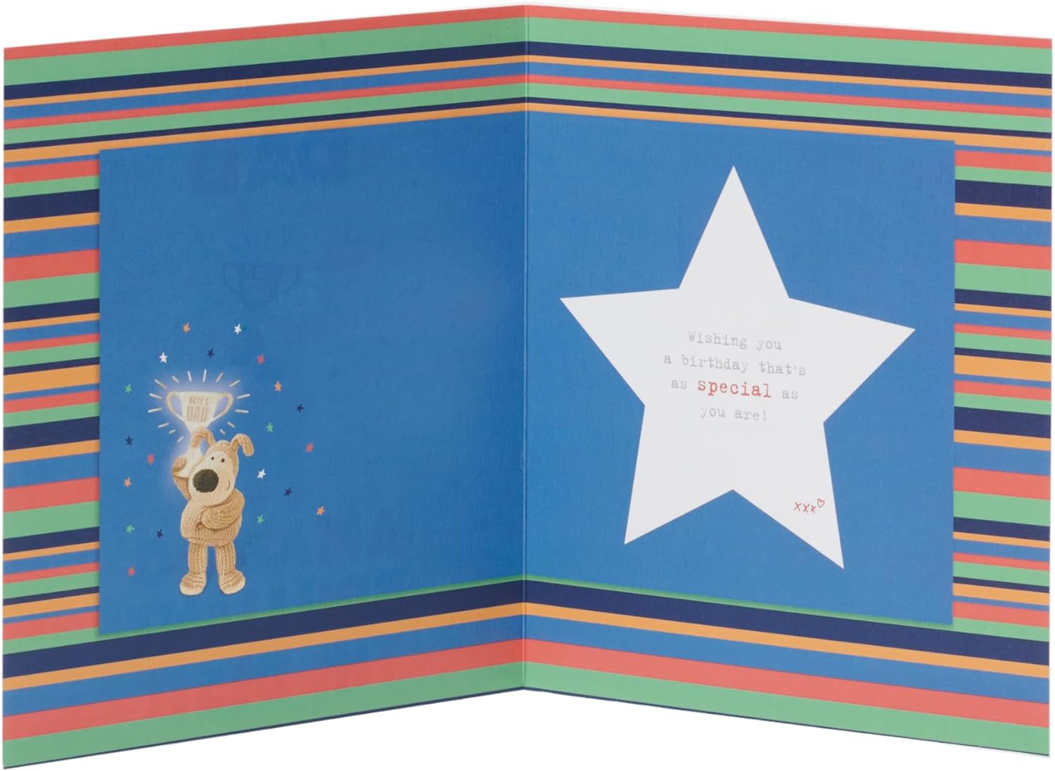 UK Greetings Bday Dad greeting card featuring colorful birthday message and festive design for celebrating fathers.