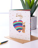 UK Greetings birthday greeting card for dad with integrated design, celebrating his 55th birthday with colorful artwork.