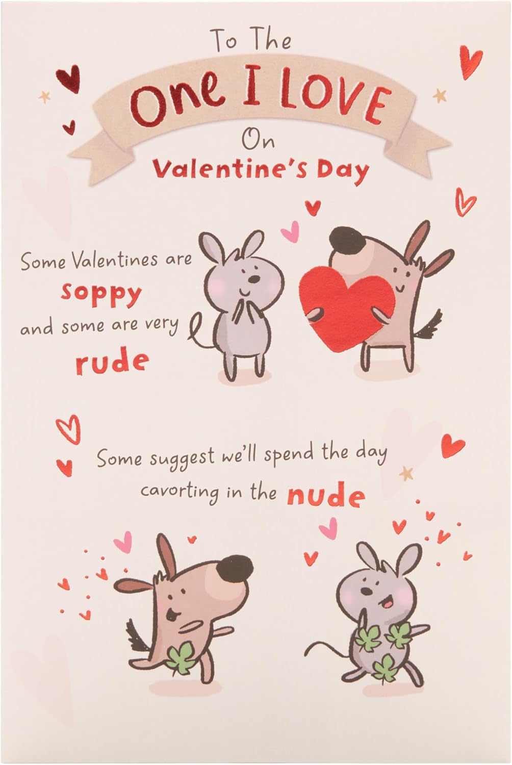 UK Greetings integrated "One I Love" greeting card, 90-pack, featuring heartfelt design for special occasions.