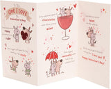 UK Greetings integrated "One I Love" greeting card with floral design, featuring heartfelt message and 90-pack for special occasions.