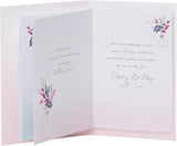 UK Greetings open greeting card titled "What Is a Wife" featuring a heartfelt message, designed for special occasions.