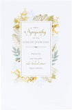 UK Greetings sympathy greeting card for loss of dad, featuring heartfelt design, part of the 50-pack collection.