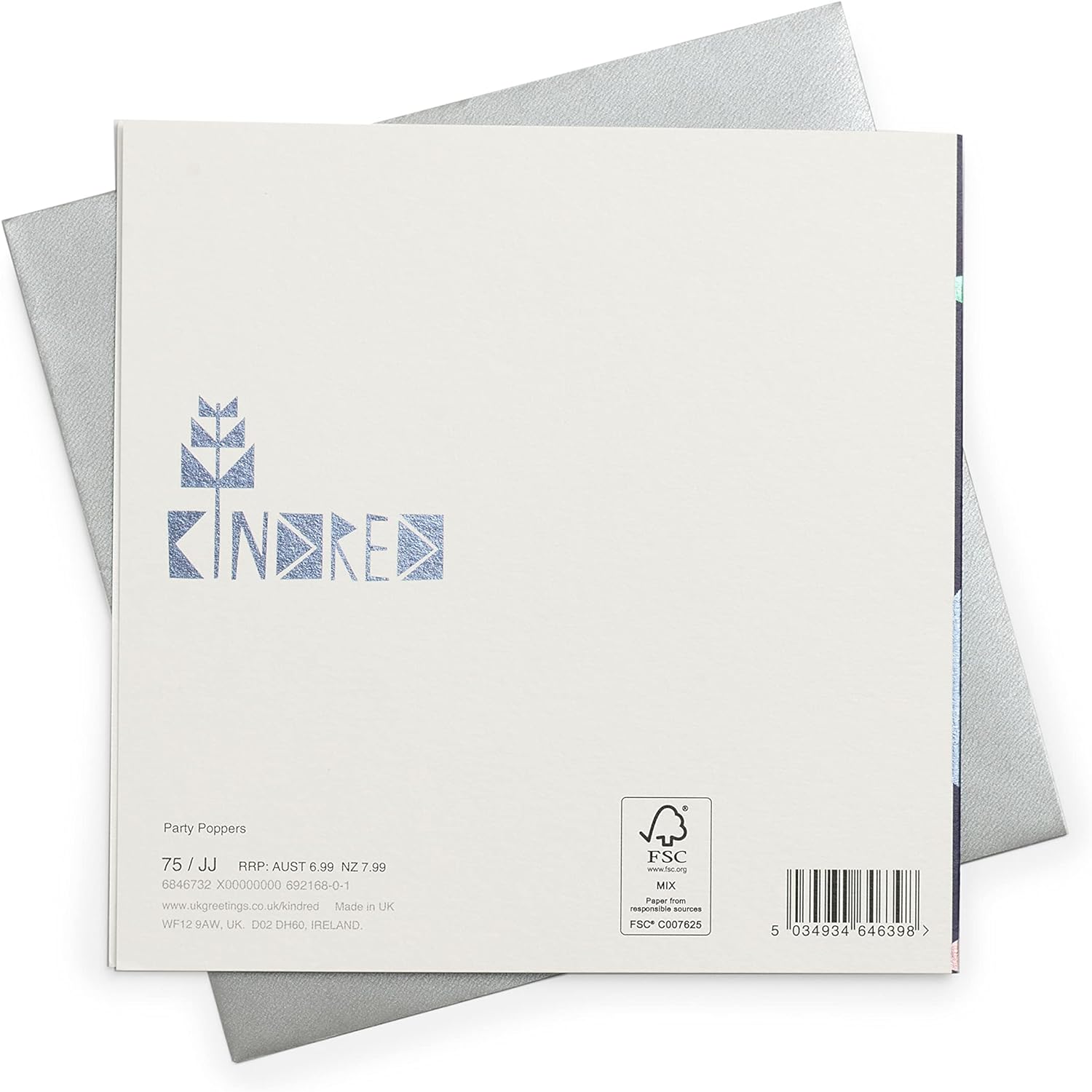 UK Greetings It's Your Birthday Rock It Kindred greeting card with colorful birthday-themed design and festive message.