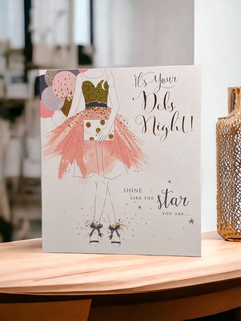 UK Greetings It's Your Debs Night greeting card with elegant design, perfect for celebrating a special debutante event.