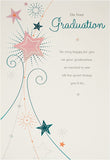 UK Greetings graduation card featuring celebratory design and message for graduates, perfect for congratulating milestone achievements.