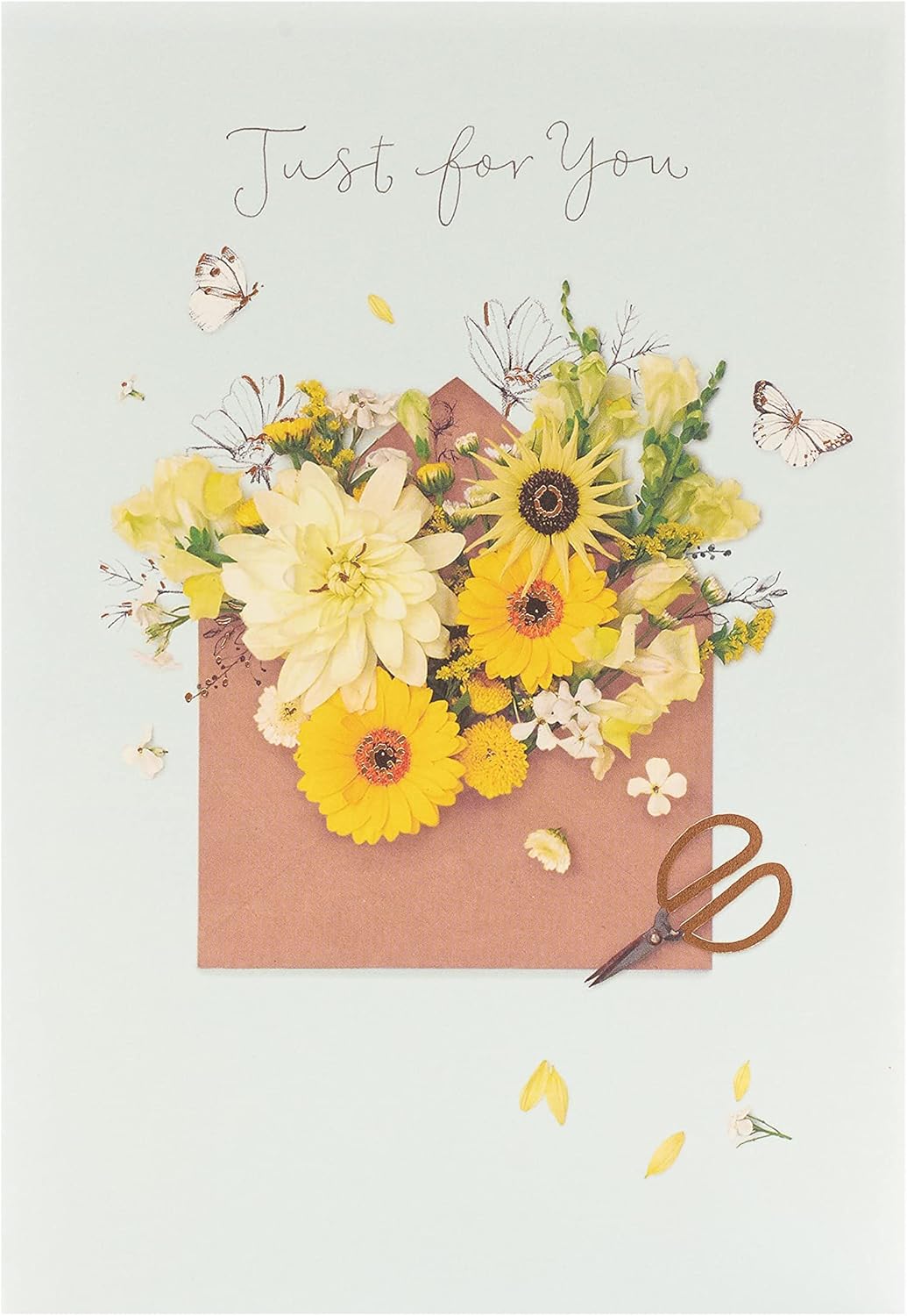 UK Greetings floral birthday card featuring colorful floral design, perfect for celebrating special occasions.