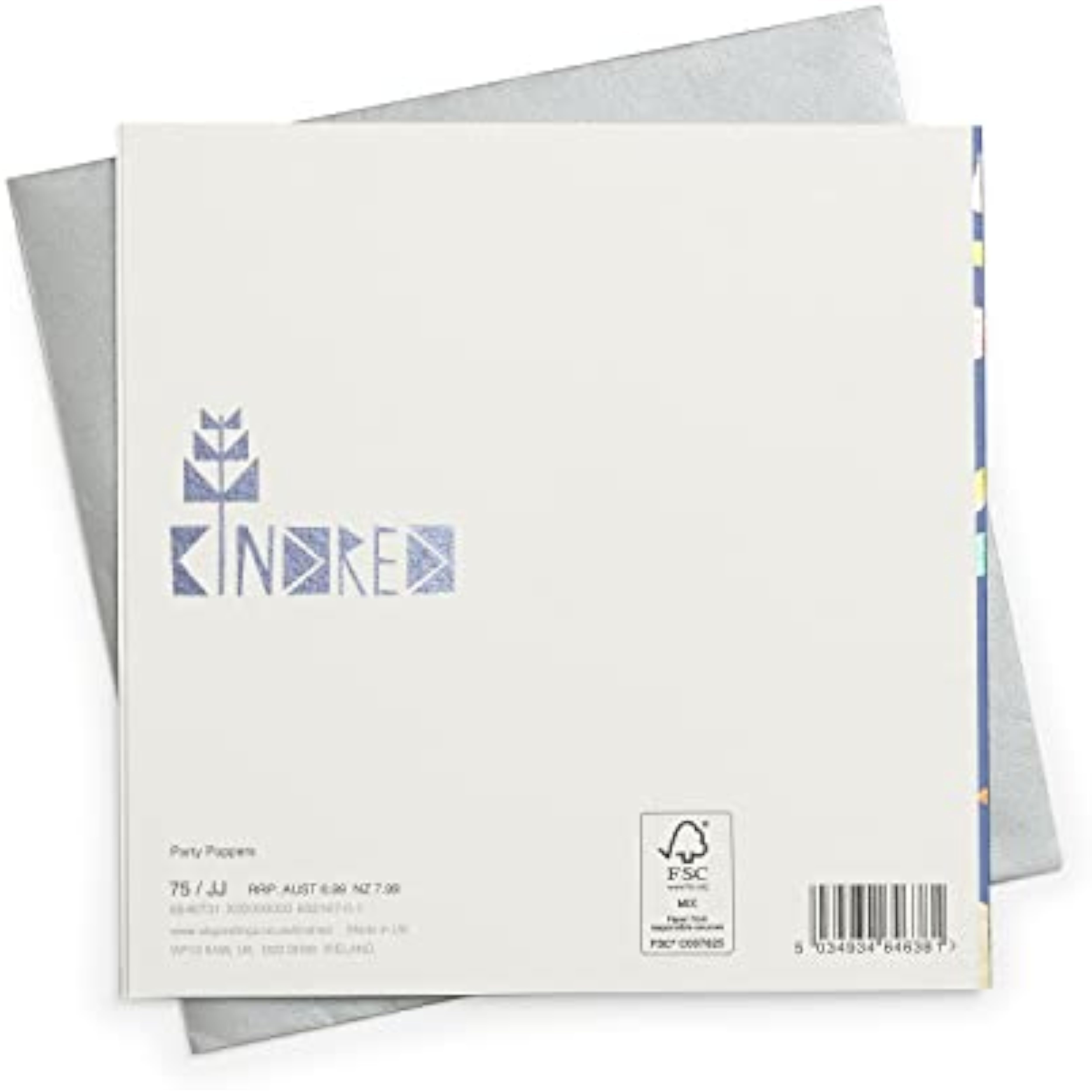 UK Greetings Kindred birthday greeting card with colorful confetti design and cheerful message for celebrating special occasions.