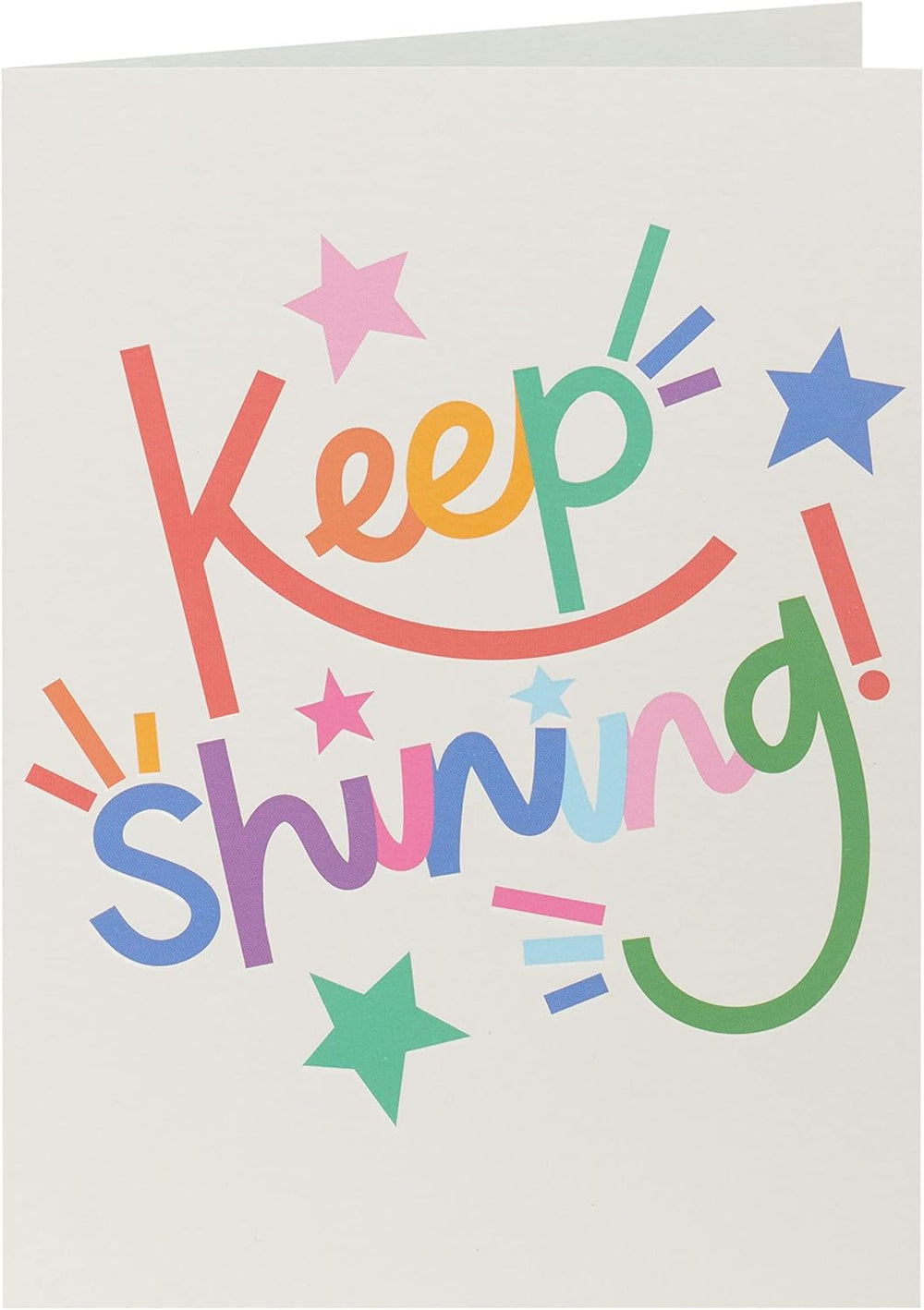 UK Greetings Kindred Keep Shining greeting card featuring uplifting design and heartfelt message on a colorful background