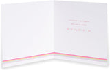 UK Greetings Valentine’s card titled "Like a Rainbow But Human" featuring colorful rainbow illustrations and heartfelt message.